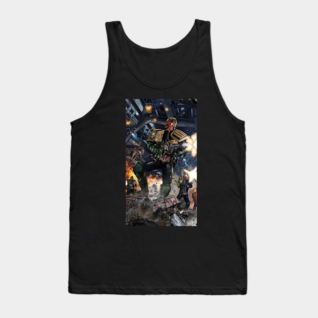 Judge Dredd Tank Top by uncannyknack